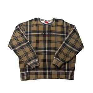 Supreme New York Plaid Crewneck Brown